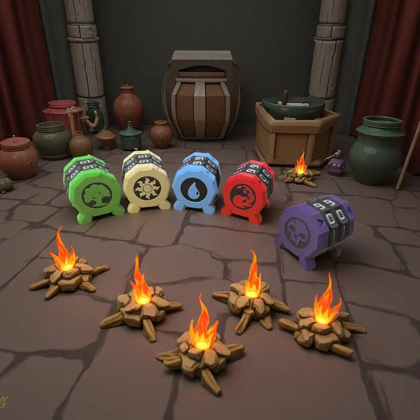 Tally Tracker for Magic: The Gathering Card Game: Accessories, Elemental Energy MTG Life Counter