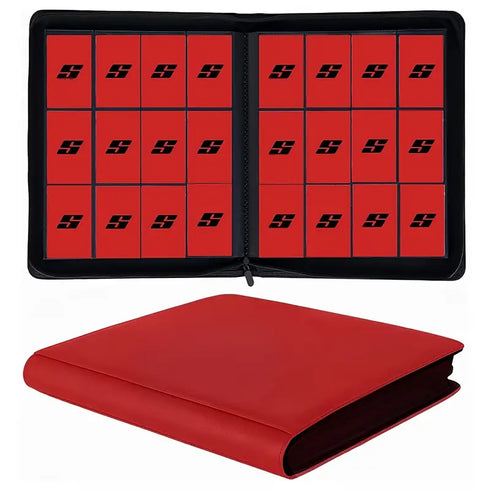 480 Side Loading Pocket Zip Binder - 12 Pocket Trading Card Album Folder