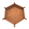 1pc/Dice Tray Hexagonal Dice Rolling Rack Folding PU Leather Dice Tray -Brown