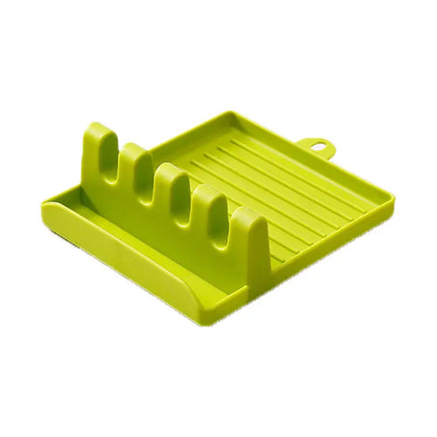 1pc Painting Brush Holder With 4 Slots, DIY Art Brush Rest Holder, Watercolor Paint Color Palette Green/ Grey