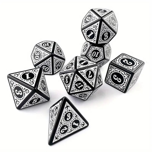 7pcs Set of RPG Celtic Pattern Dice 16mm - Various