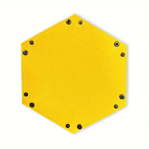 Hexagon Felt Fabric Dice Tray
