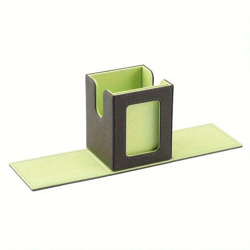 Premium Card Storage Box with Display Window - Holds 120+ Cards, Magnetic Closure, Faux Leather Case for Trading Cards