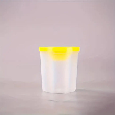 1pc Plastic Painting Brush Washing Cup Pot & Lid: Various
