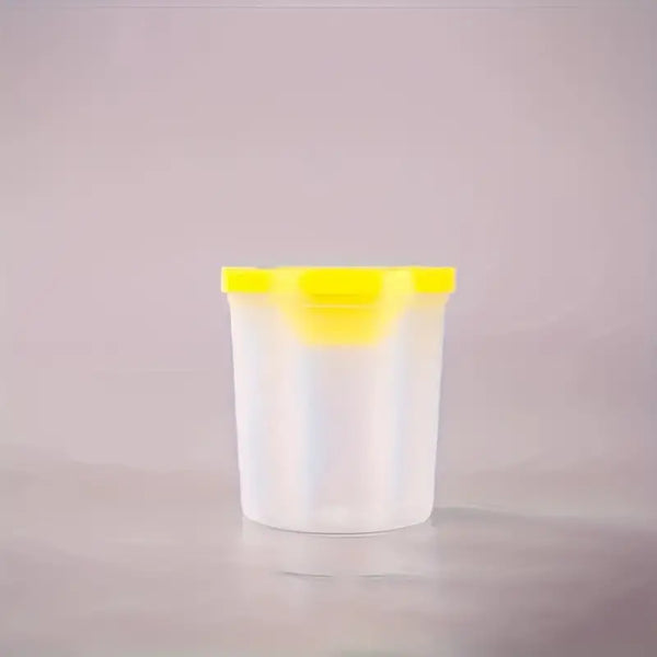 1pc Plastic Painting Brush Washing Cup Pot & Lid: Various