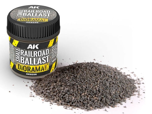 AK Interactive Dioramas - Terrains - Small Railroad Ballast 1/72 100ml