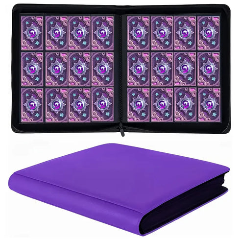 480 Side Loading Pocket Zip Binder - 12 Pocket Trading Card Album Folder