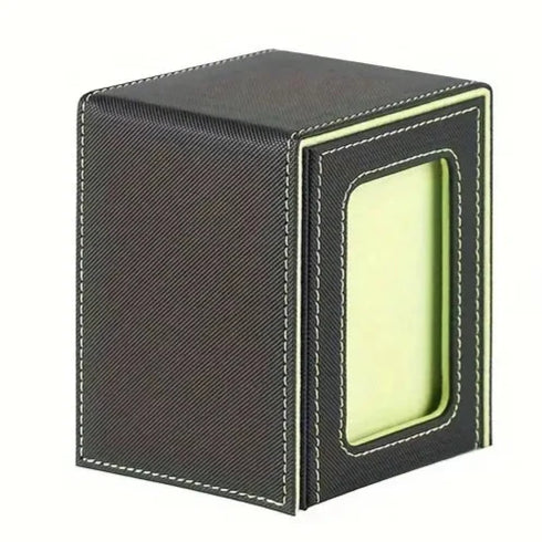 Premium Card Storage Box with Display Window - Holds 120+ Cards, Magnetic Closure, Faux Leather Case for Trading Cards