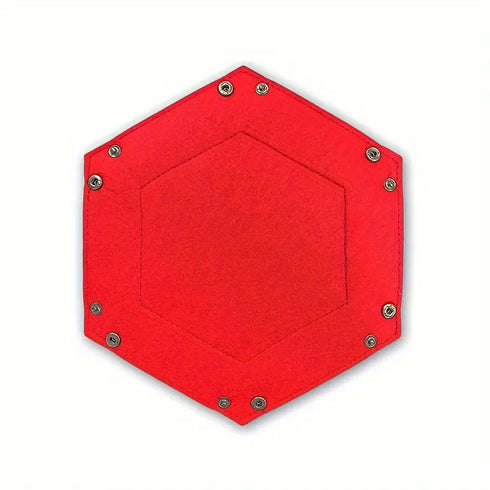 Hexagon Felt Fabric Dice Tray