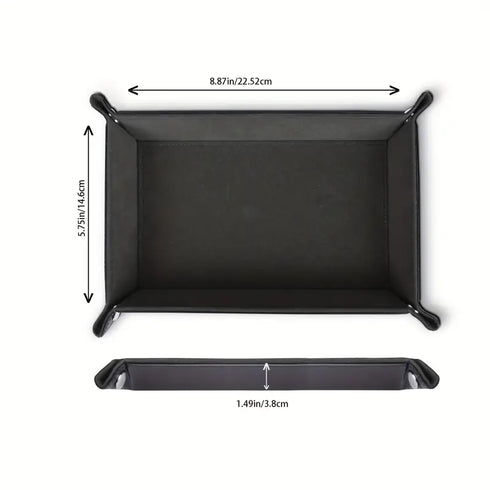 Rectangular Game Folding Dice Tray Rectangle, -Purple