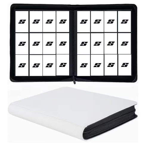 480 Side Loading Pocket Zip Binder - 12 Pocket Trading Card Album Folder
