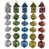 7pcs Set of RPG Celtic Pattern Dice 16mm - Various