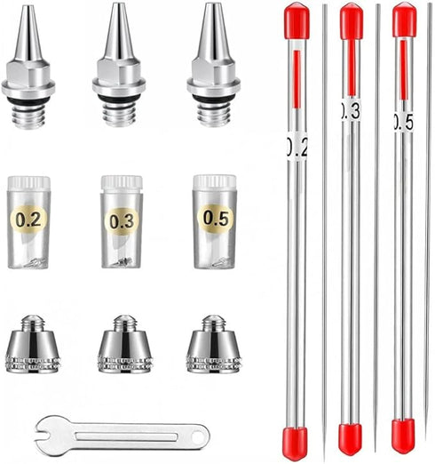 Airbrush Nozzle and Needle Replacement Parts for Airbrush