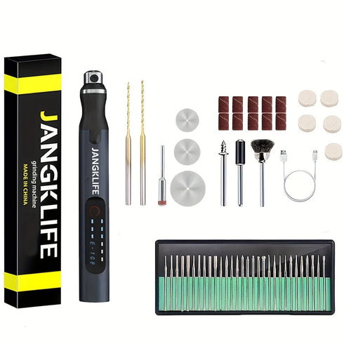 JANGKLIFE: 54pcs USB Rechargeable Portable Electric Micro-Sanding Tool