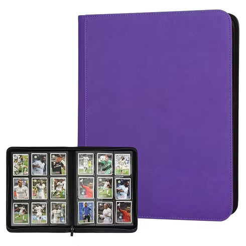 360 Side Loading Pocket Zip Binder - 9 Pocket Trading Card Album Folder