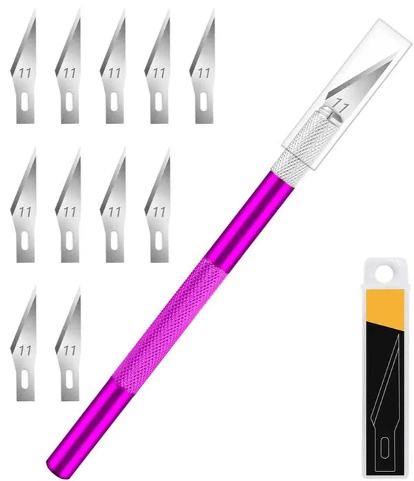 9pc Exacto Knife with extra blades - Purple