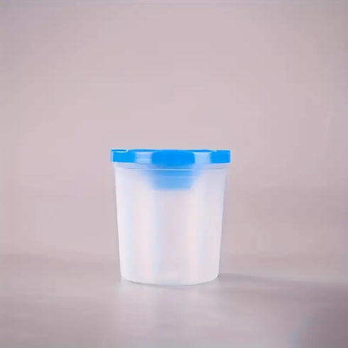 1pc Plastic Painting Brush Washing Cup Pot & Lid: Various