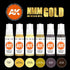 AK Interactive Non Metallic Metal: Gold Acrylic Paint Set 3rd Generation