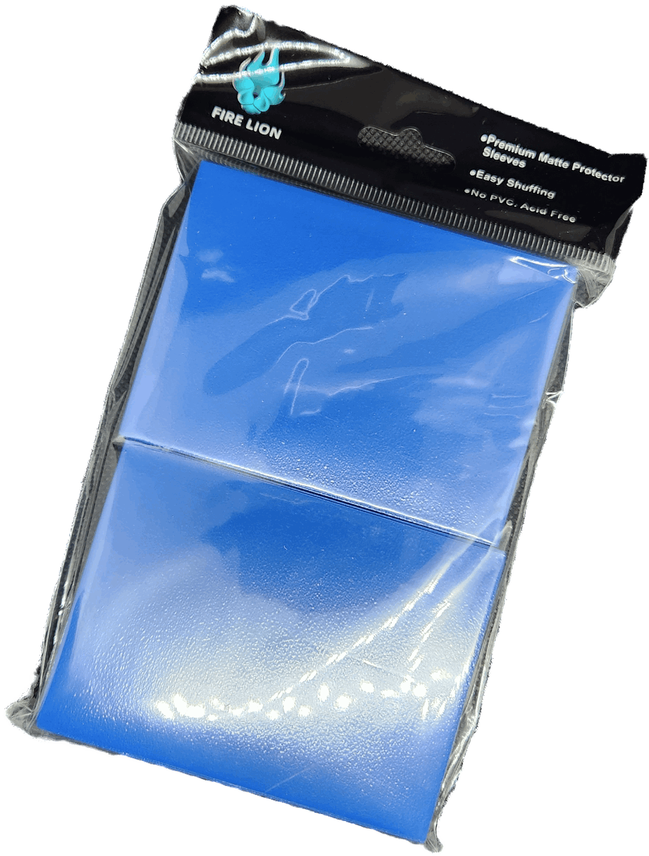 Fire Lion 100 Card Sleeves -Blue – Gamers Village