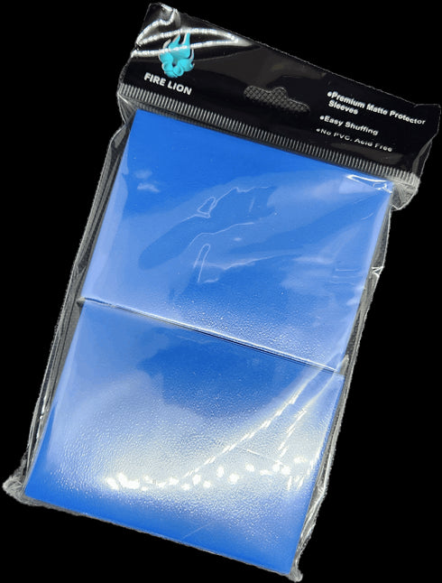 Fire Lion 100 Card Sleeves -Blue