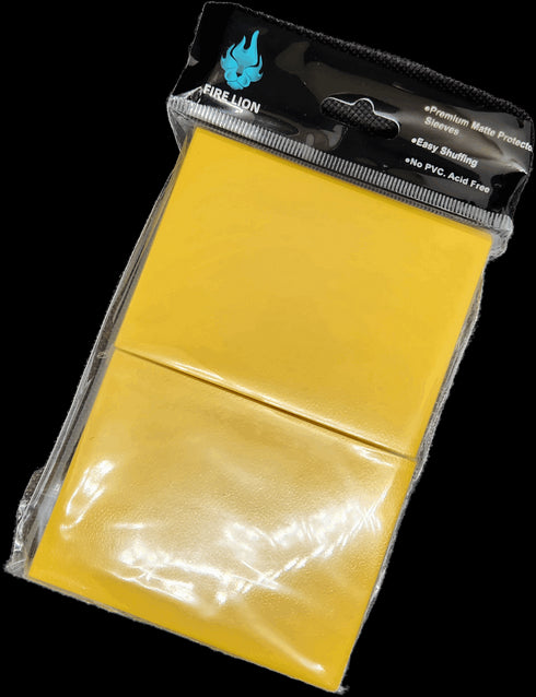 Fire Lion 100 Card Sleeves - Yellow