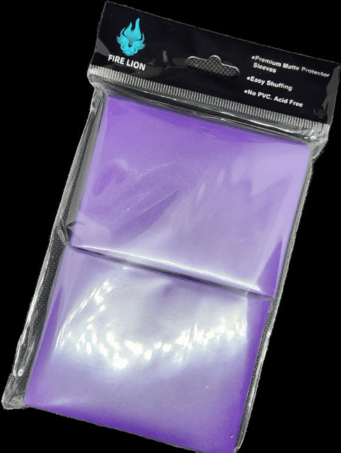 Fire Lion 100 Card Sleeves -Purple