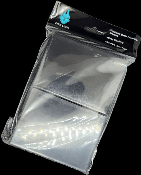 Fire Lion 100 Card Sleeves - Black