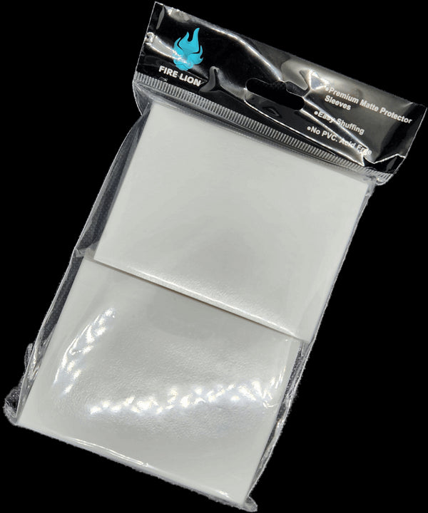 Fire Lion 100 Card Sleeves -White