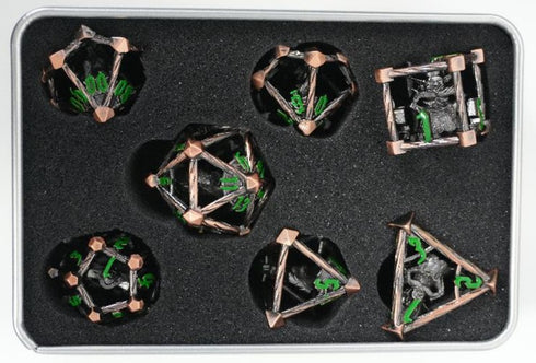 Hollow Metal Caged Dice Goblin King Dice