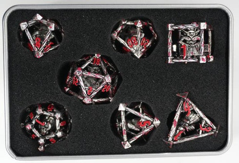 Hollow Metal Caged Dice Goblin King Dice