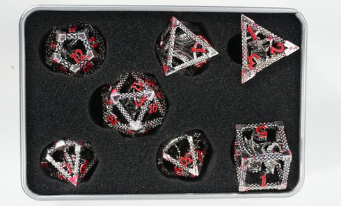 Hollow Metal Caged Dragon Dice