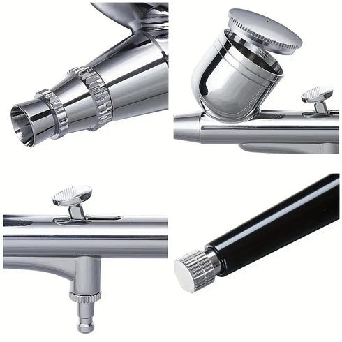 Dual Action Gravity Feed Airbrush Gun, With 0.3mm Needle Nozzle, Paint Spray Gun Kit Set