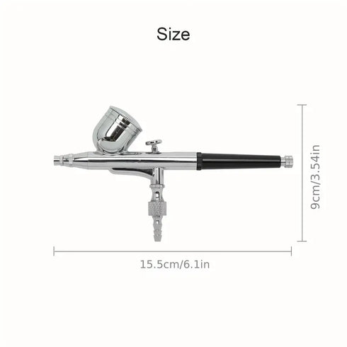 Dual Action Gravity Feed Airbrush Gun, With 0.3mm Needle Nozzle, Paint Spray Gun Kit Set
