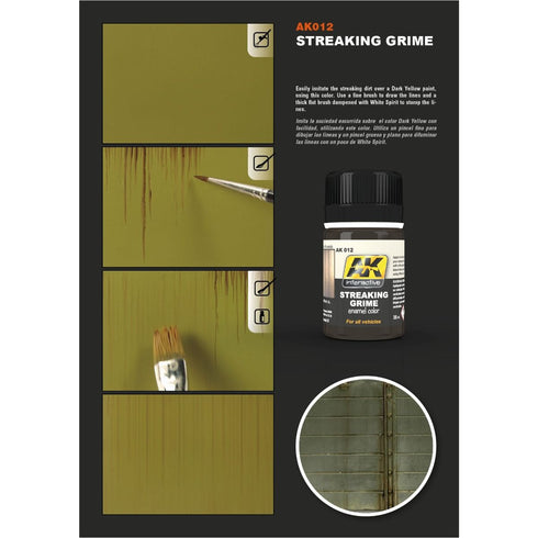 AK Interactive - Weathering Products - Streaking Grime General 35ml