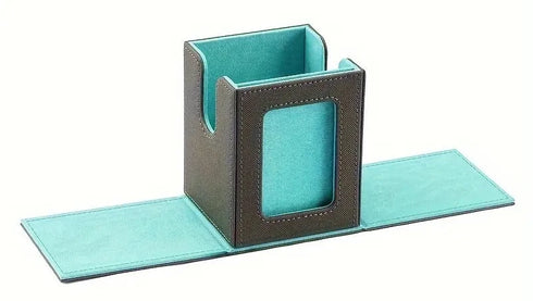 Premium Card Storage Box with Display Window - Holds 120+ Cards, Magnetic Closure, Faux Leather Case for Trading Cards