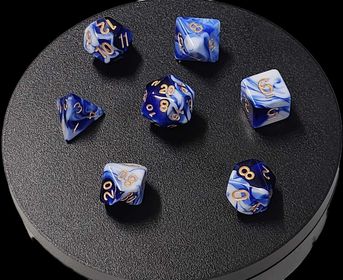 7x Mix 16mm Dice - Royal Blue