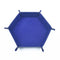1pc/Dice Tray Hexagonal Dice Rolling Rack Folding PU Leather Dice Tray - blue
