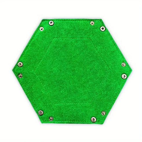 Hexagon Felt Fabric Dice Tray