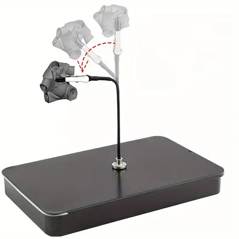 10-Piece Flexible Magnetic Alligator Clip Set with Base for Model Painting