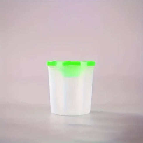 1pc Plastic Painting Brush Washing Cup Pot & Lid: Various