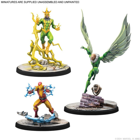 Marvel Crisis Protocol Miniatures Game Electro & Sandman & Shocker & Vulture