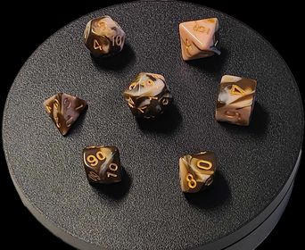 7x Mix 16mm Dice - Earth Scale