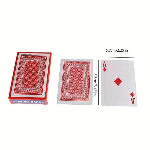 Playing Cards, Poker Size Standard Index, Cards For Blackjack, Euchre, Canasta Card -Red Back