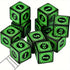 10pcs Set of D6 Celtic Pattern Dice 16mm - Various