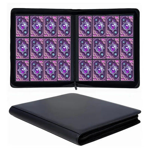 480 Side Loading Pocket Zip Binder - 12 Pocket Trading Card Album Folder