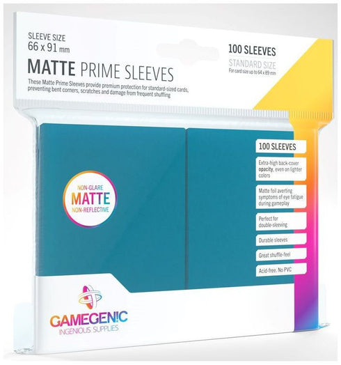 Gamegenic Matte Prime Card Sleeves (66mm x 91mm) (100 Sleeves Per Pack)