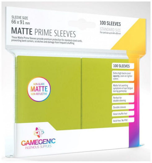 Gamegenic Matte Prime Card Sleeves (66mm x 91mm) (100 Sleeves Per Pack)