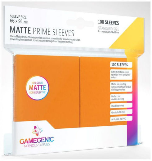 Gamegenic Matte Prime Card Sleeves (66mm x 91mm) (100 Sleeves Per Pack)
