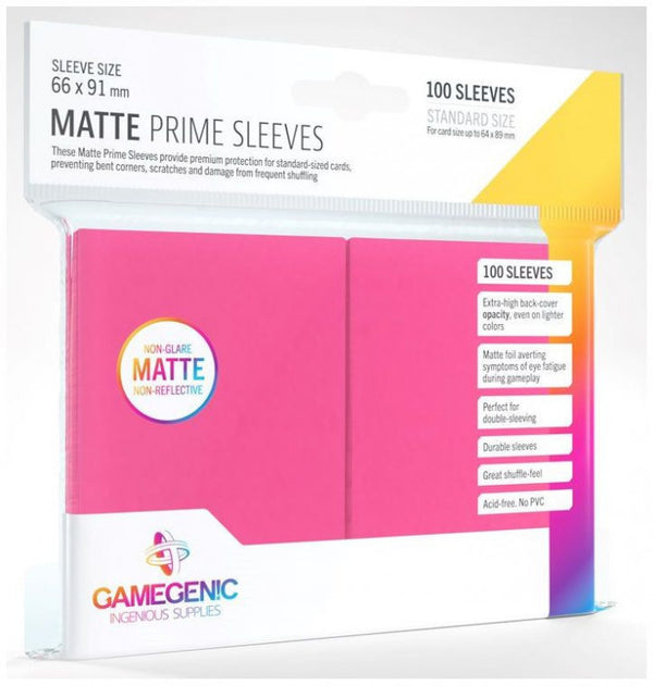 Gamegenic Matte Prime Card Sleeves (66mm x 91mm) (100 Sleeves Per Pack)