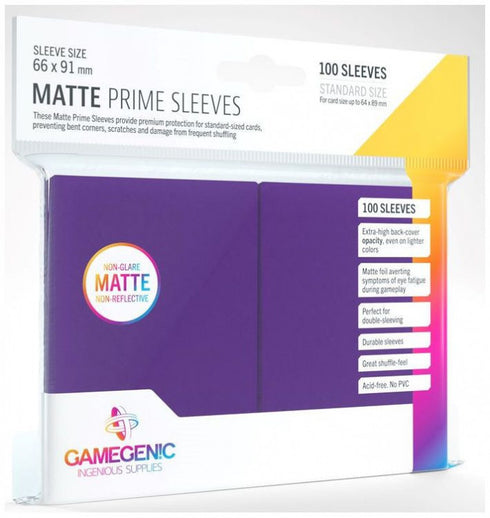 Gamegenic Matte Prime Card Sleeves (66mm x 91mm) (100 Sleeves Per Pack)